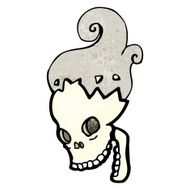 cartoon haunted skull N9