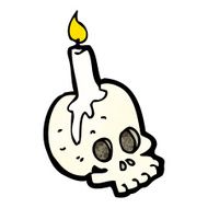 cartoon skull candle N2