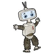 cartoon cute robot