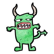funny little monster cartoon N15