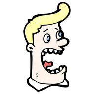 cartoon shocked man N137