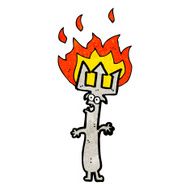 cartoon flaming fork N2