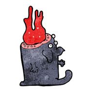 cartoon gross black cat N2