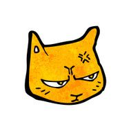cartoon annoyed cat N2