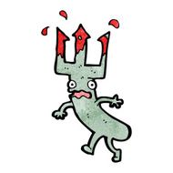 cartoon devil fork monster N3