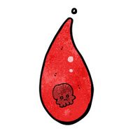 cartoon spooky blood drop N4