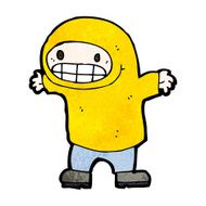 cartoon boy in hooded top N20