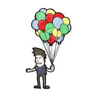cartoon man selling balloons N5