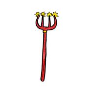 cartoon devil fork N16