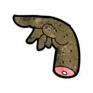 pointing hand cartoon sign N2