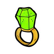 cartoon giant emerald ring N2