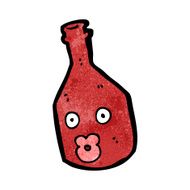 wine bottle cartoon character N3