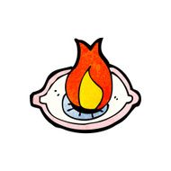 cartoon spooky flaming eye symbol N2