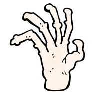cartoon spooky hand N6