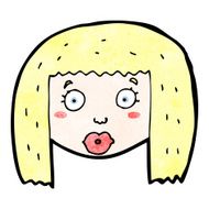 cartoon surprised blond woman N3