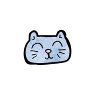 happy cat face cartoon N2