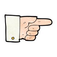 cartoon pointing hand N56