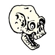 cartoon scary skull N31