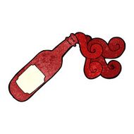 cartoon pouring wine bottle N2