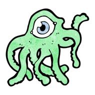 cartoon alien monster N31