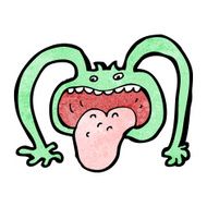 cartoon crazy monster N35