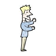 cartoon stressed blond man N2