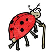cartoon old ladybug N2