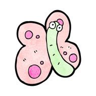 funny cartoon butterfly N15