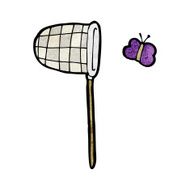 cartoon butterfly and net N4