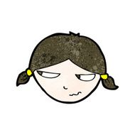 cartoon annoyed woman N209