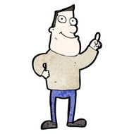 cartoon man with idea N166
