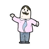 cartoon waving man N69