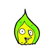 cartoon green fire spirit N4