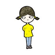 cartoon annoyed girl N26