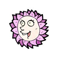 cartoon flower face N6