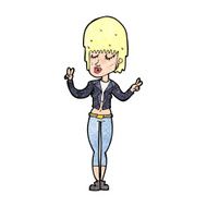 cartoon cool girl N34