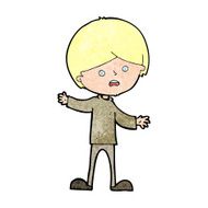 cartoon unhappy boy N66