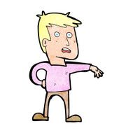 cartoon man making camp gesture N35