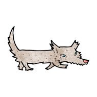 cartoon little wolf N70