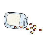 cartoon jar of pills N23