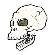 cartoon spooky skull N189