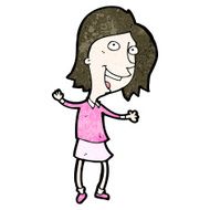 cartoon excited woman N148
