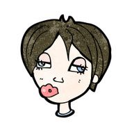 cartoon confused woman N123