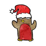 cartoon christmas robin N49
