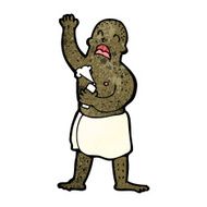 cartoon man dressed in towel N5