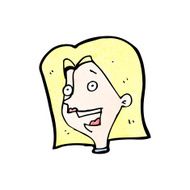 cartoon happy blond woman N2