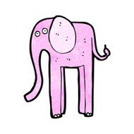 cartoon pink elephant N27