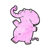 cartoon pink elephant N29