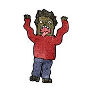 cartoon terrified man N277