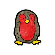 cartoon christmas robin N50